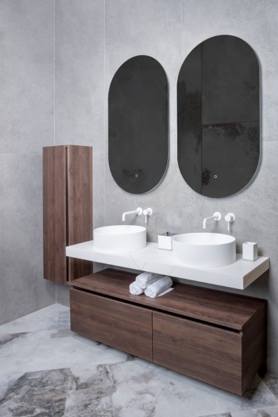 Раковина накладная Ø41,5 см ArmadiArt Sole Corian Slim 819-MW