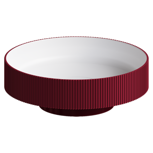 Раковина накладная Ø40 см ArmadiArt Sole Corian 801-R-BUR