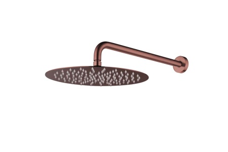 Верхний душ с кронштейном UNO Copper Brushed 30cm  латунь 422-TOP-CB