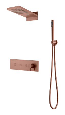 Встроенная душевая система FUSION, трехпозиционная COPPER BRUSHED 130-CB