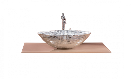 Столешница стекло 80см прямая CAPPUCINO 853-080-CP