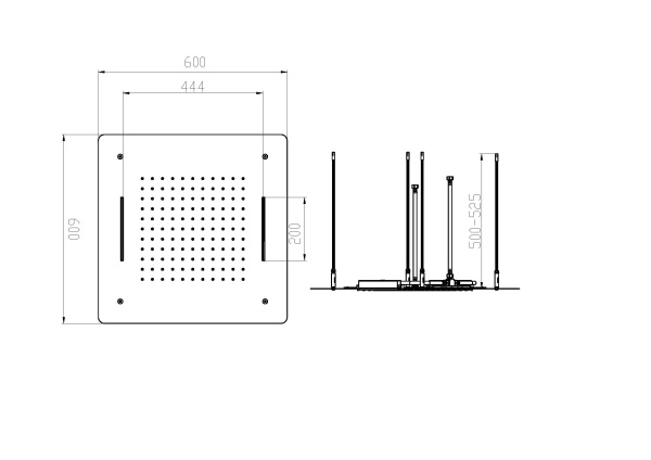 Потолочный душ 2-х позиционный 428-NB