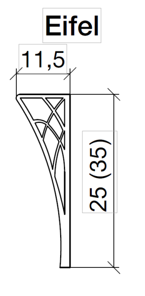 Ножки Eifel бронза, h35 (пара) 881-BR