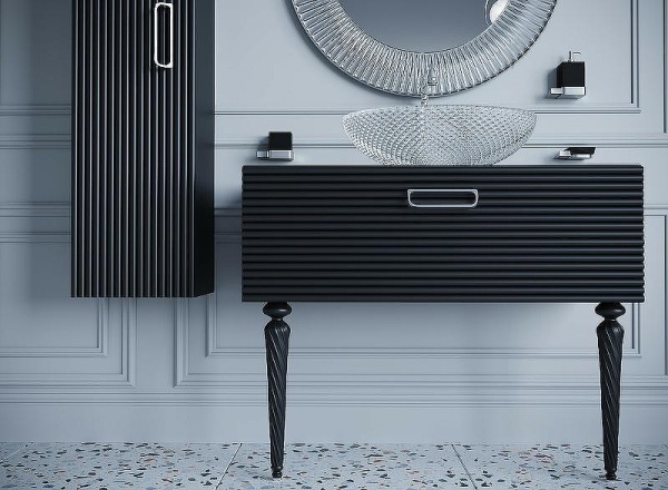 Тумба под раковину 80 см ArmadiArt Vallessi Avantgarde Linea 842-080-BCR