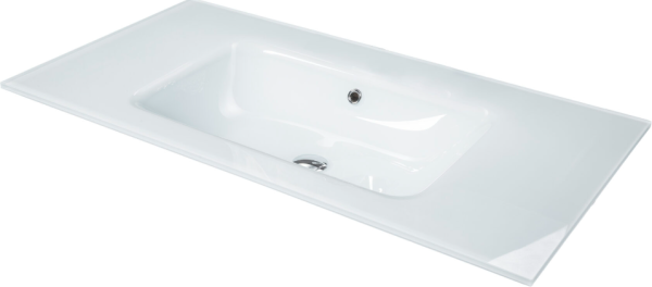 Раковина стеклянная 110 см ArmadiArt NeoArt 852-110-WH продается только в комплекте с тумбой