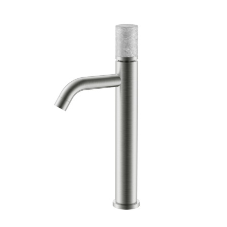 Смеситель STICK для умыв. выс. NICKEL BRUSH MARBLE GREY 122-NB-MR-GR