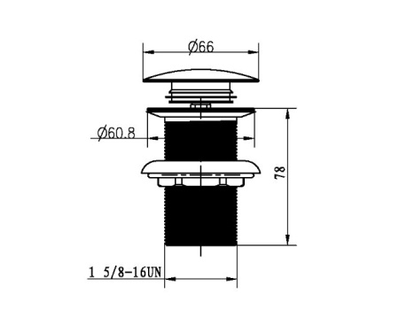 Донный клапан Boheme 612-Corian