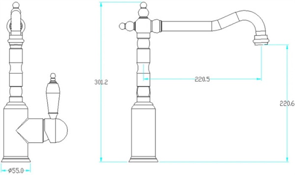 Смеситель для кухни Boheme Medici Ripresa 101-BSW