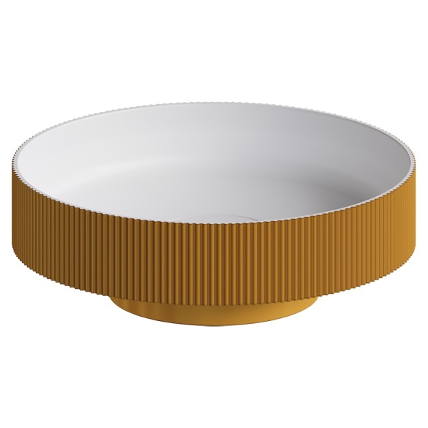 Раковина накладная Ø40 см ArmadiArt Sole Corian 801-R-G