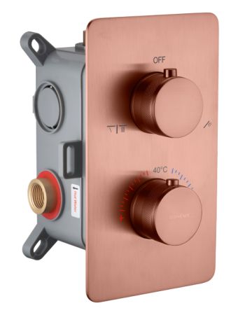 Встраиваемый термостат Boheme Cell 134-2-СB на 2 источника