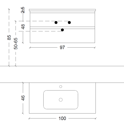 Тумба под раковину 100 см ArmadiArt Capolda 849-100-D