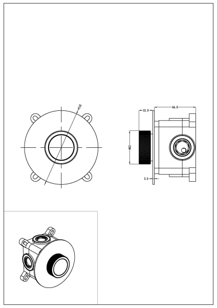 Смеситель автоматический встроенный TECH Shine Gun Metal 154-4-SGM