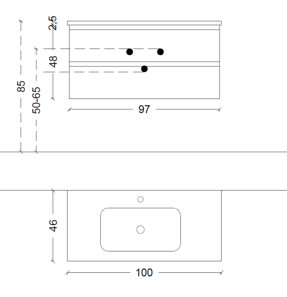 Тумба под раковину 100 см ArmadiArt Capolda 849-100-LA