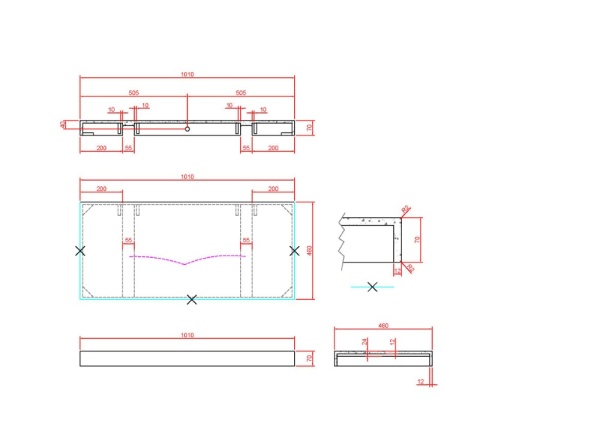 Столешница 100 см ArmadiArt Flat 869-100-NM