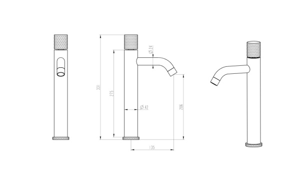 Смеситель для раковины Boheme Stick 122-CB.4