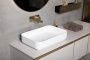 Раковина накладная 60 см ArmadiArt Corian Slim 879-60-MW