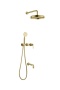 Смеситель встроенный + верхний + ручной душ + излив, ETERNA GOLD 174-2-G