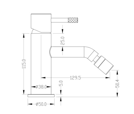 Смеситель для биде Boheme Uno 466-CB