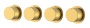 Смеситель встроенный STICK DIAMOND MATT GOLD 5-проходной 124-5-MG.1