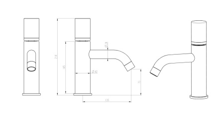 Смеситель для раковины Boheme Stick 121-GB.2