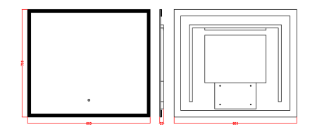 Зеркало с подсветкой и сенсорным управлением 80х70 см ArmadiArt 544-080