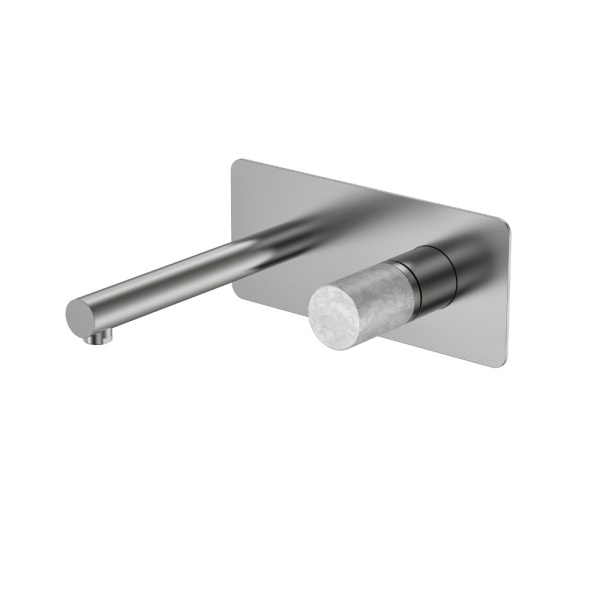 Смеситель STICK из стены NICKEL BRUSH MARBLE GREY 125-NB-MR-GR