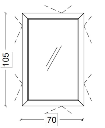 Зеркало 70х105 см ArmadiArt NeoArt Dolce 567-Light Gold