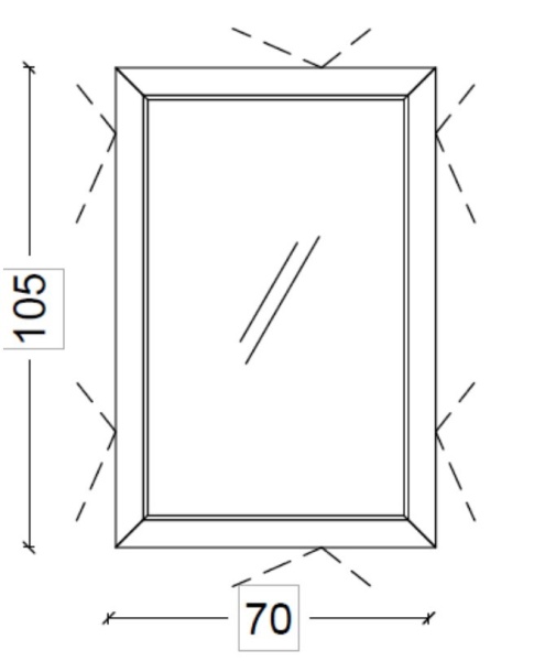 Зеркало 70х105 см ArmadiArt NeoArt Dolce 567-Light Gold