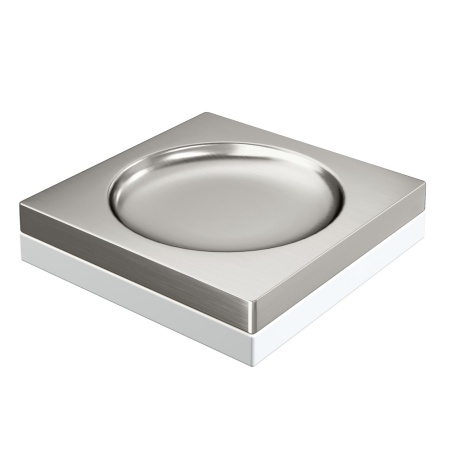 Мыльница квадратная Qubic Nickel Brush 10960-NB