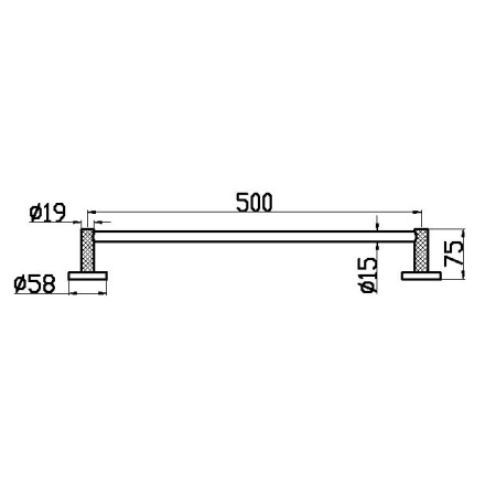 Держатель для полотенца UNO Black 10972-CB