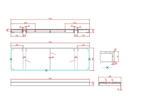 Столешница 160 см ArmadiArt Flat 869-160-NM