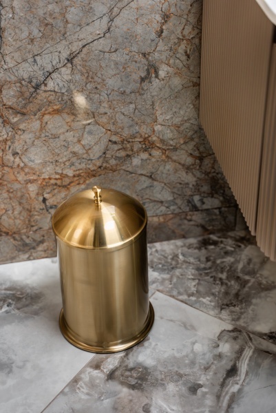 Ведро для мусора, классика Matt Gold 10915-MG