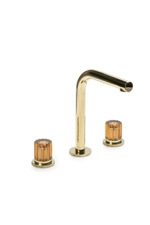 Смеситель из стены AURA на 3 отв. GOLD ELEGANTE AMBER 152-G-EL-AMBER