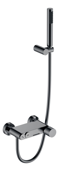 Смеситель STICK для ванны Shine Gun Metall c ручкой DIAMOND 123-SGM