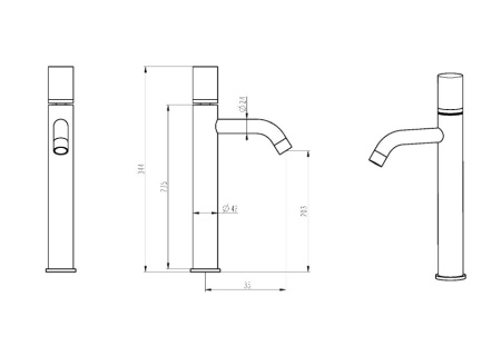 Смеситель для раковины Boheme Stick 122-W-MR-White
