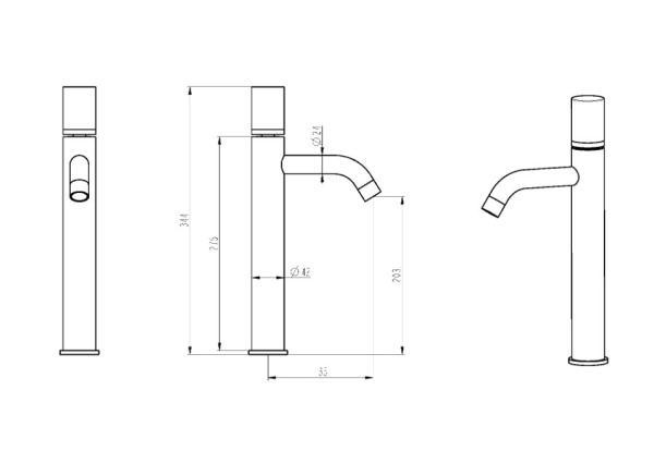 Смеситель для раковины Boheme Stick 122-W-MR-White