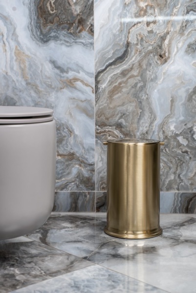 Ведро для мусора с вращающейся крышкой Matt Gold 10916-MG