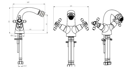 Смеситель для биде Boheme Medici 316-SW круглый
