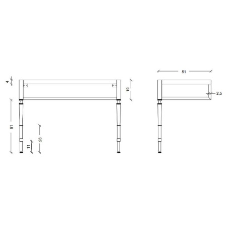 Консоль 100 см ArmadiArt Vogue 890-B