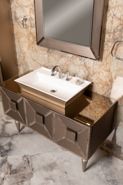 Тумба Fiaba 120, Бронзированное зеркало 3026-3K