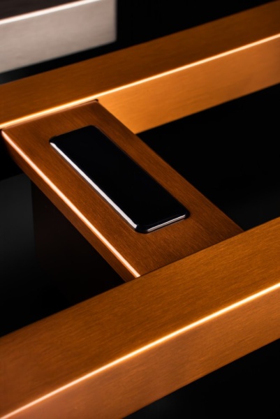 Полотенцесушитель электрический 2-трубы квадратный COPPER BRUSHED 728-CB