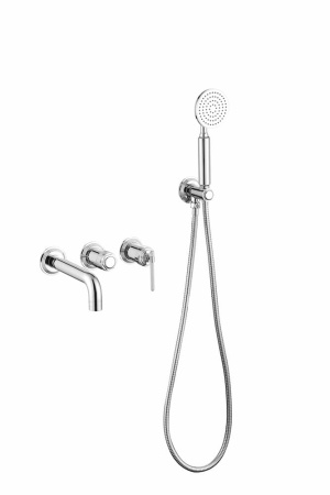 Смеситель встроенный + ручной душ + излив, ETERNA CHROME 174-3-CR