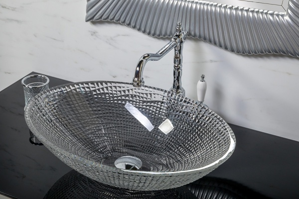 Раковина накладная хрустальная 51 см ArmadiArt NeoArt 813