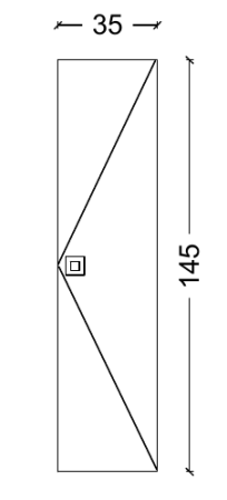 Пенал 35 см ArmadiArt Lucido 772-SL