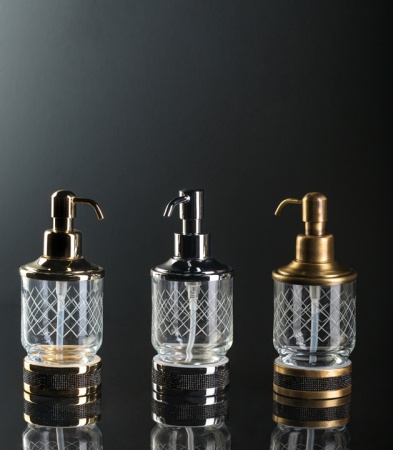 Дозатор жидкого мыла Boheme Royal Cristal 10929-BR-B
