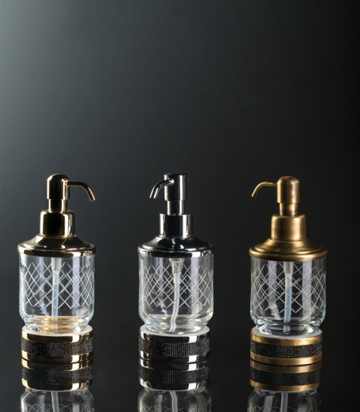 Настольный диспенсер ROYALE CRISTAL BLACK GOLD 10929-ROYALE-G-B
