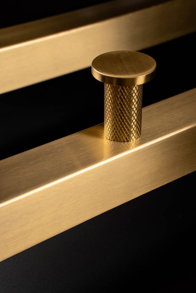 Полотенцесушитель электрический 2-трубы квадратный MATT GOLD 728-MG