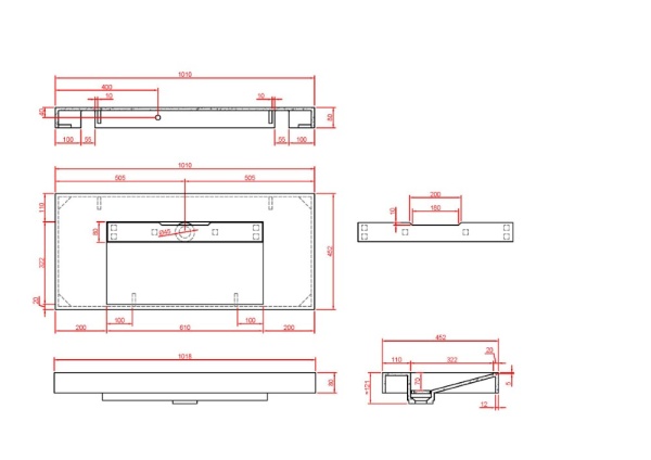 Раковина 120 см ArmadiArt Flat 859-120-NM продается только в комплекте с тумбой