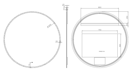 Зеркало с подсветкой и сенсорным управлением Ø120 см ArmadiArt Modern 545-120