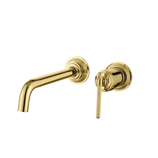 Смеситель для умывальника из стены, ETERNA GOLD 175-G
